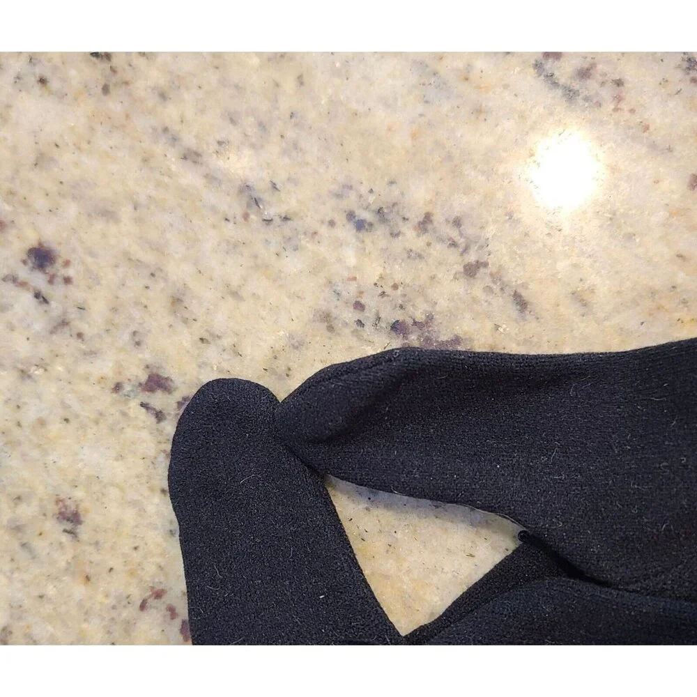 New? Vintage One Size Black Nylon Stretch Formal 8